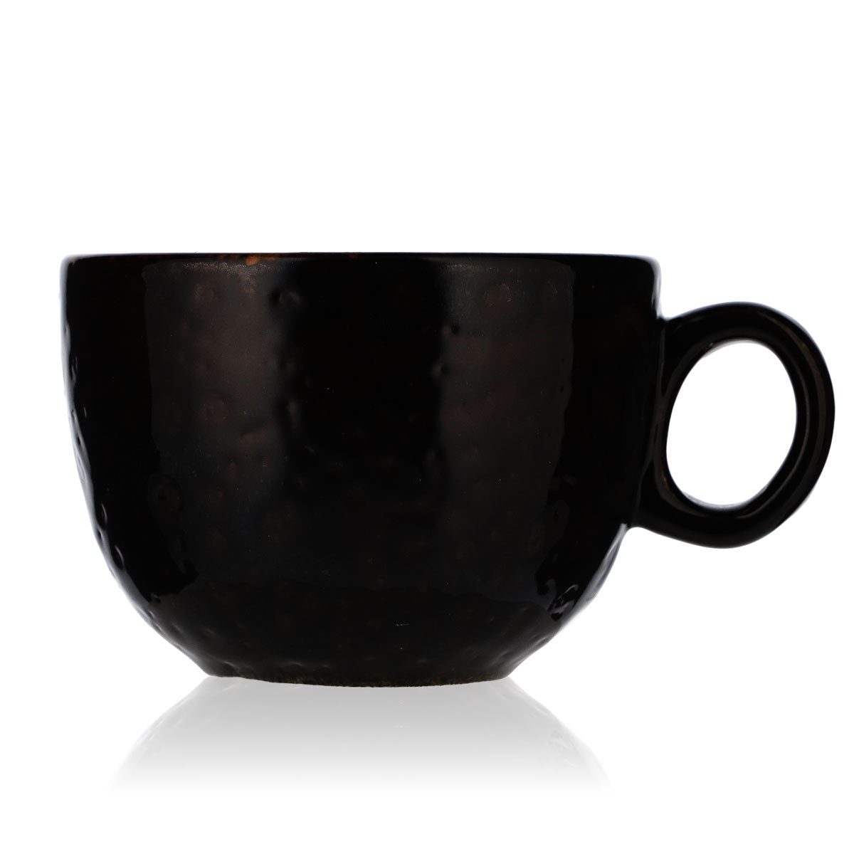 Porcelaine  Tasse à café Tasse à latte avec anse Noir mat