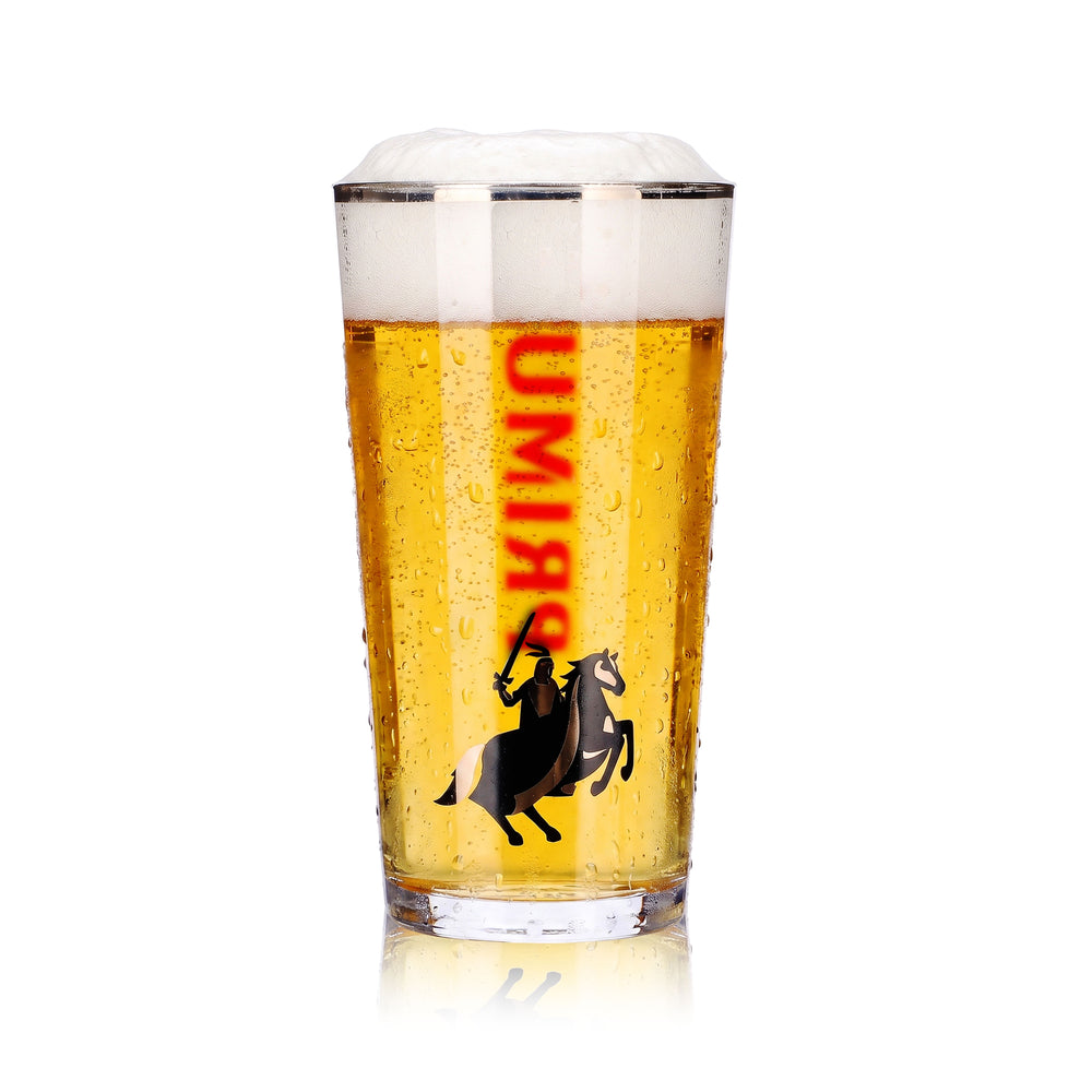 Verre à bière Primus, 0,25 l, bord platine, logo « Reiter » et « Rastal »