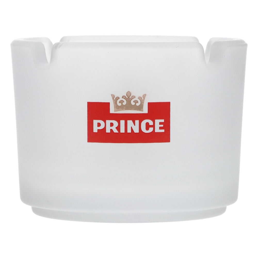 Cendrier Prince Denmark en verre, satiné, rond, couleur tabac