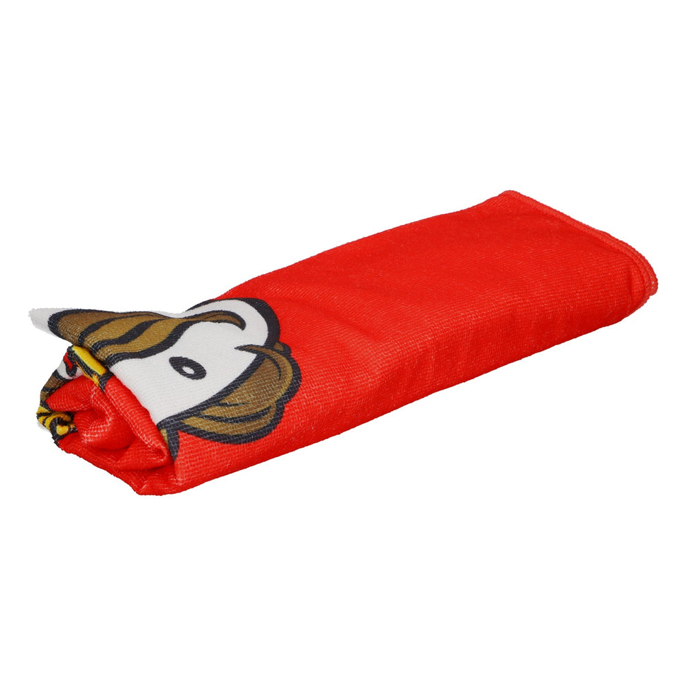 Serviette Pringles 140 x 70 cm rouge – Serviette de plage emblématique Mr. P, serviette de bain, produit dérivé