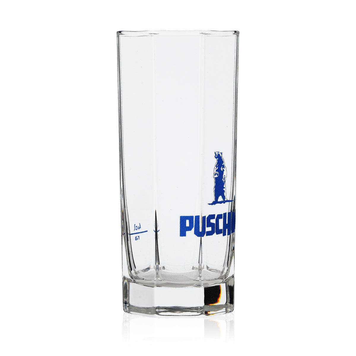 Verre à vodka Pouchkine 0,3 l Verres à long drink Inscription bleue Octogonal – Vue 2