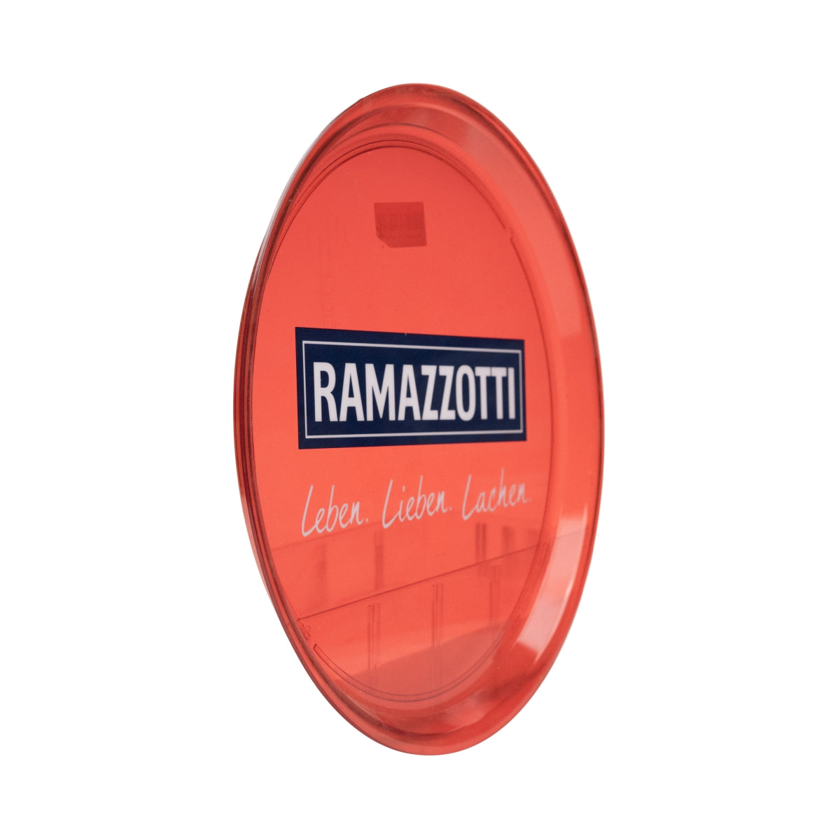Ramazotti Liqueur Plateau Plateau de service Plateau de serveur Rouge Transparent Vivre Aimer Rire – Vue 3