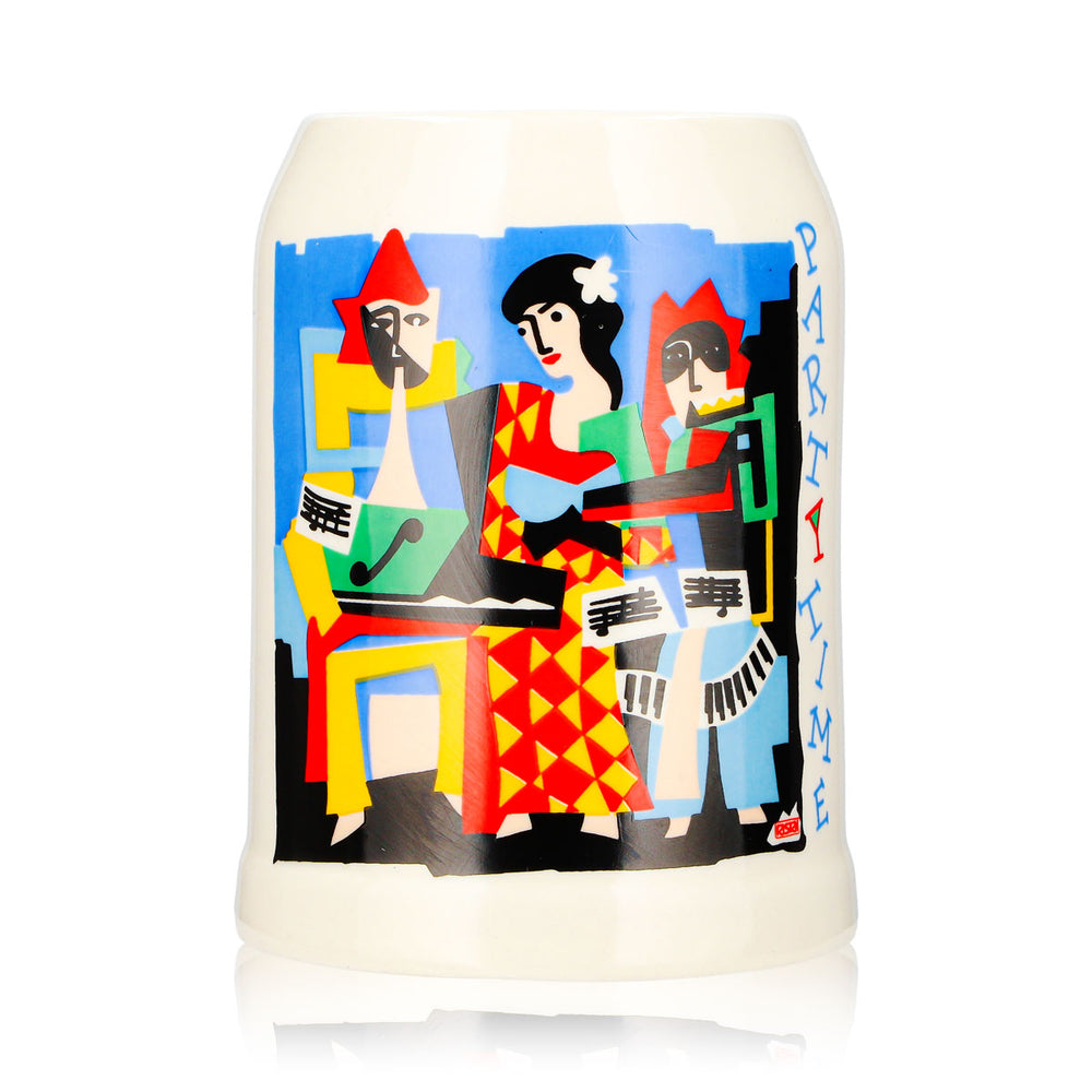 Verre à bière Rastal 0,5 l, chope en terre cuite « Partytime », multicolore