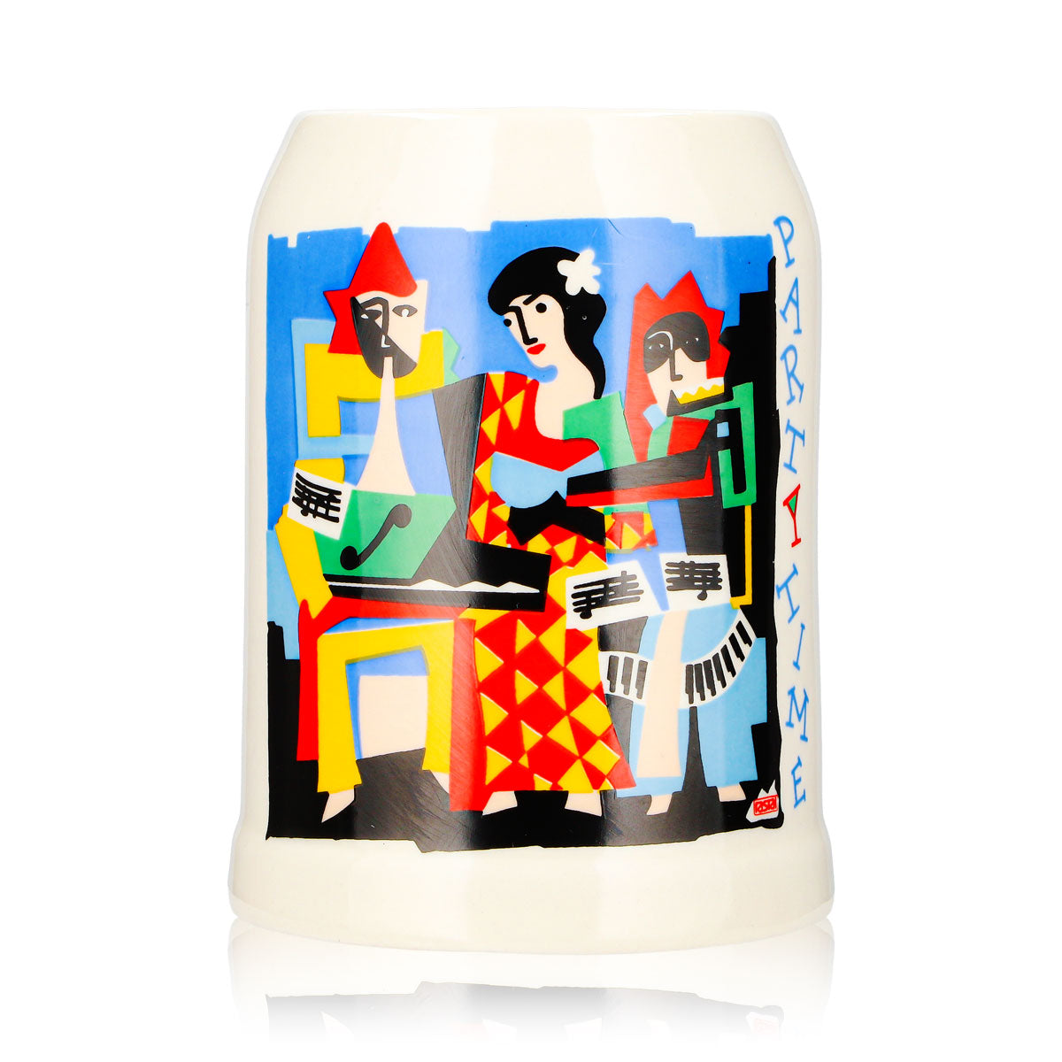Verre à bière Rastal 0,5 l, chope en terre cuite « Partytime », multicolore