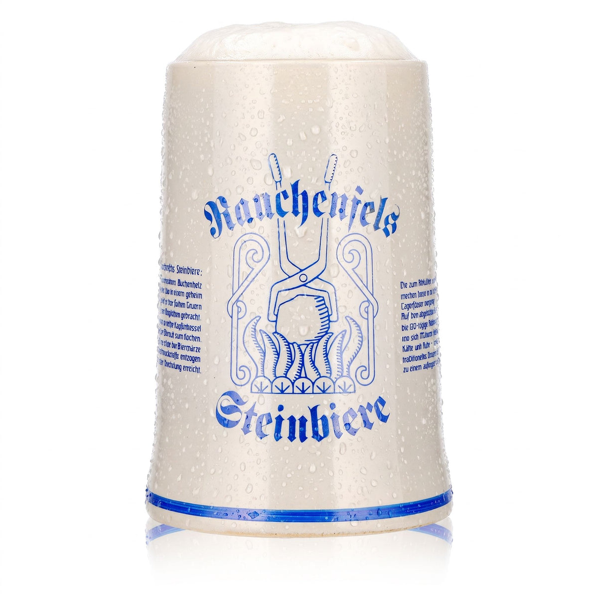 Verre à bière Rauchenfels, chope en terre cuite, 0,3 l, chope à bière, chope en grès, bières en grès