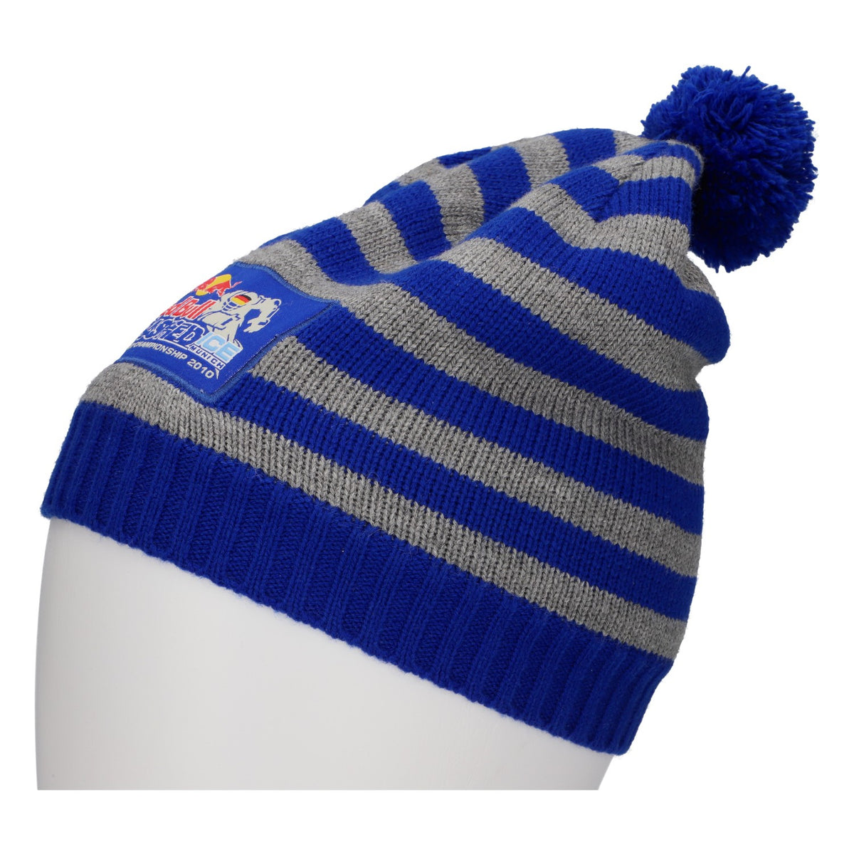 Bonnet en laine Red Bull Energy « Crashed Ice World Championship 2010 » bleu/gris – Vue 2