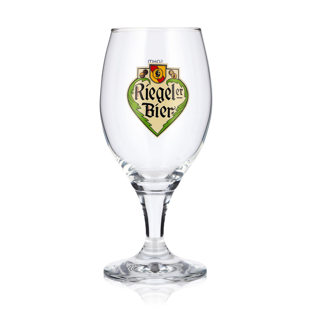 Verre à bière Riegele 0,3 l, modèle « Pokal », couleur Sahm