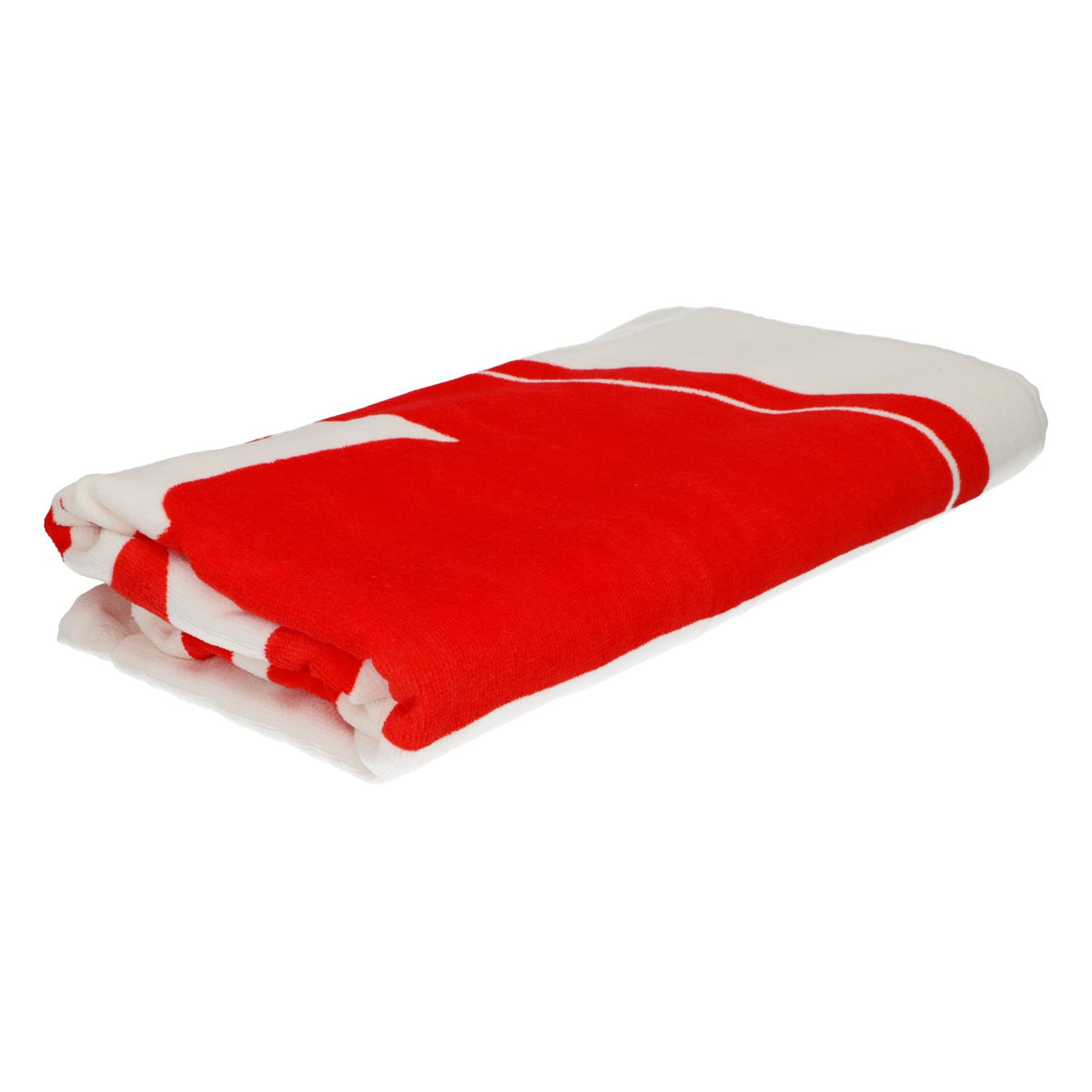 Serviette Rivella Limoncello 150 x 75 cm, blanche avec logo rouge, en coton