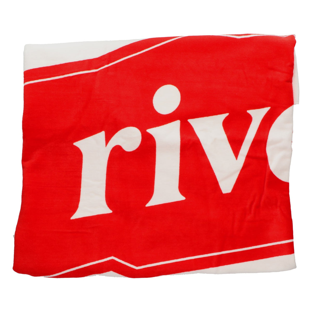 Serviette Rivella Limoncello 150 x 75 cm, blanche avec logo rouge, en coton – Vue 2