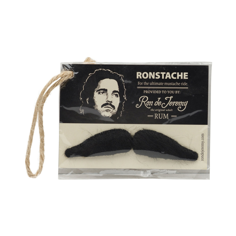 Ron de Jeremy Rum Moustache noire déguisement de carnaval Ronstache verre