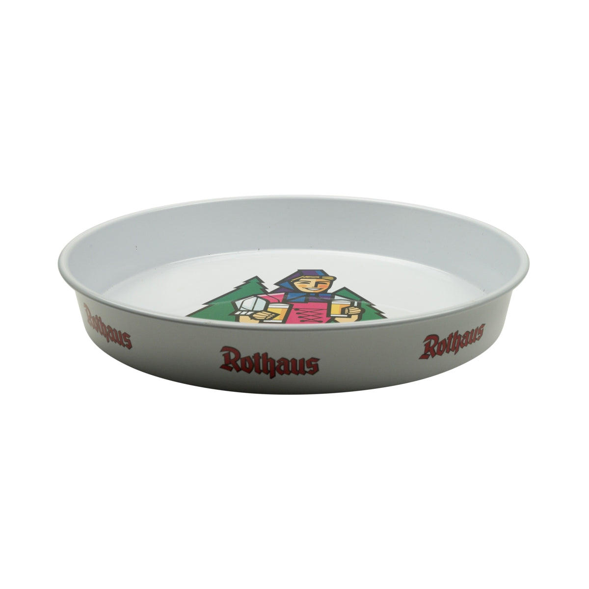 Plateau à bière Rothaus Plateau de service Plateau de serveur blanc Métal – Vue 2