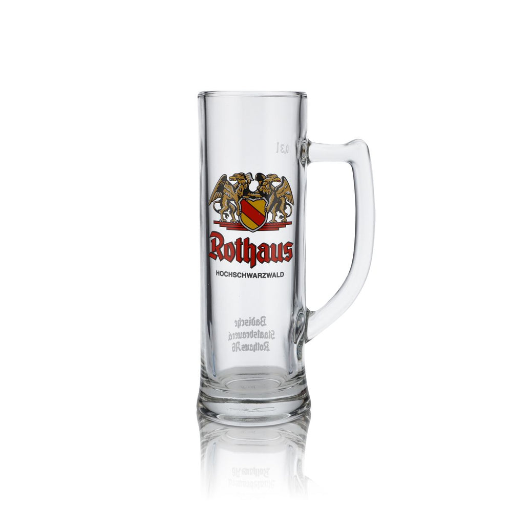 Rothaus Chope de bière en verre 0,3l Seidel Humpen Tannenzäpfle Badische Brauerei