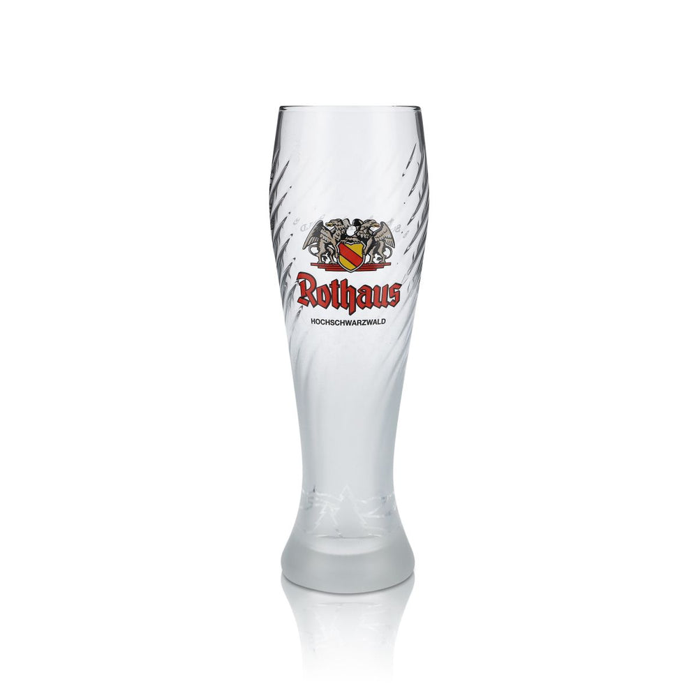 Verre à bière blanche Rothaus 0,3 l Hefeweizen Pokal satiné, design givré