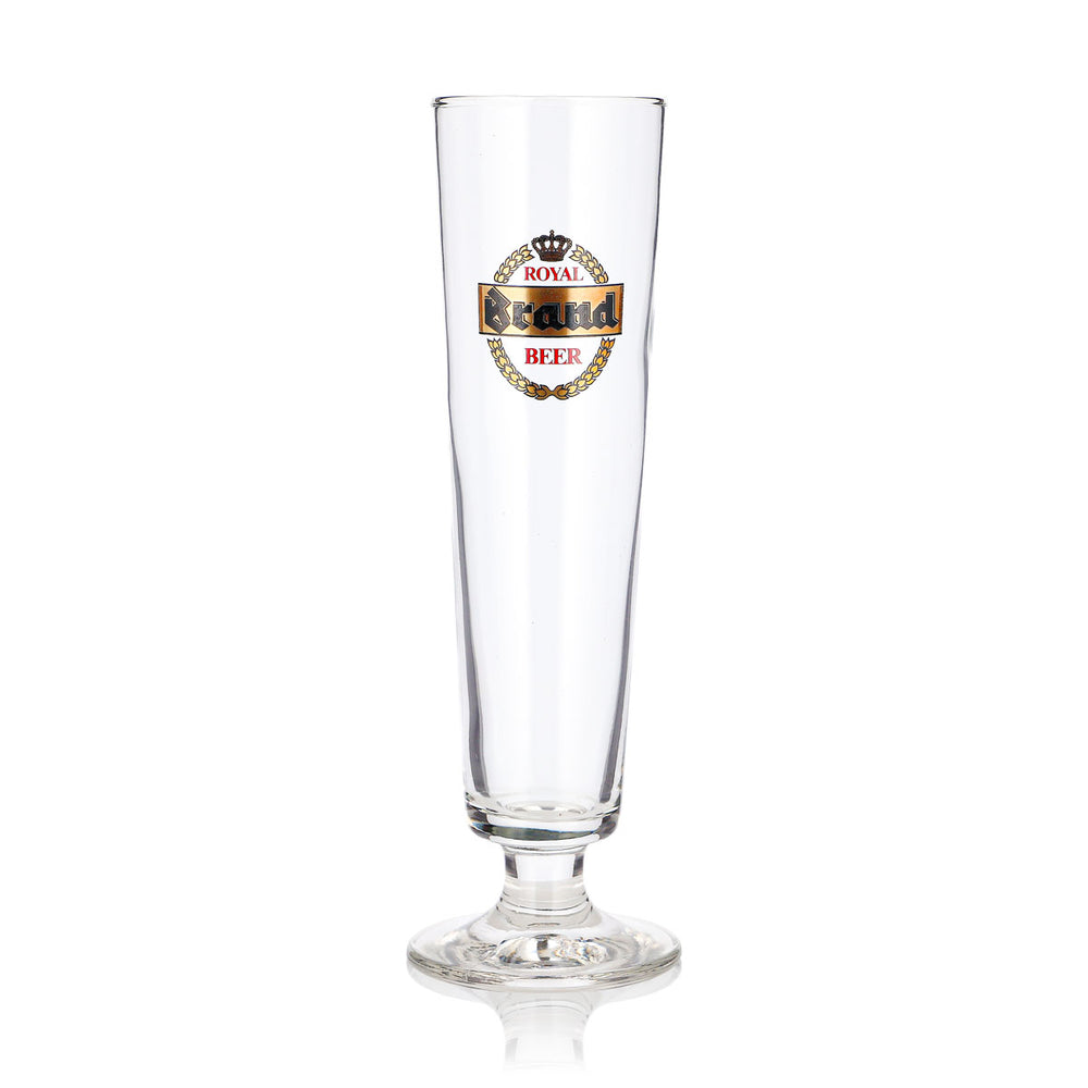 Verre à bière Royal Beer 0,25 l, forme coupe, logo doré de la marque