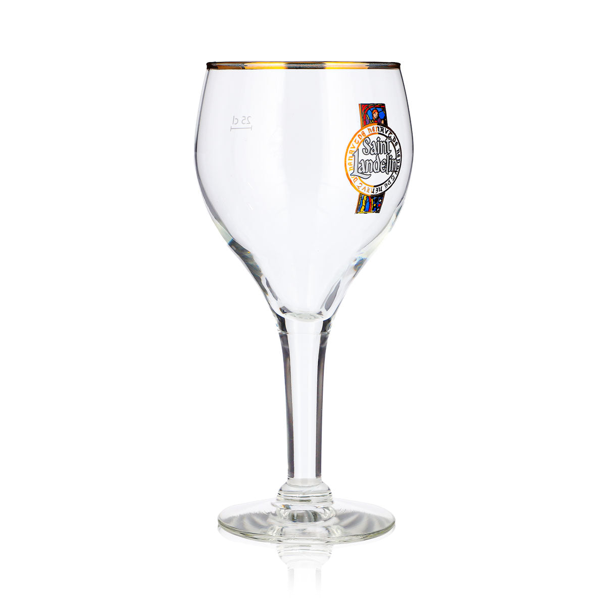 Verre à bière Saint Landelin, 0,25 l, forme de coupe, bord doré – Vue 3