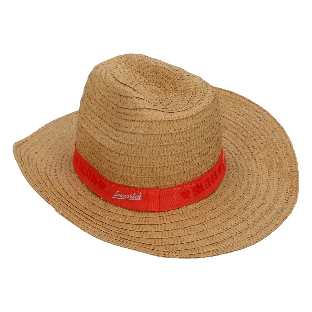 Chapeau de bière Salitos Chapeau de paille véritable Chapeau d'été Chapeau de vacances Chapeau de fête Ruban rose – Vue 4
