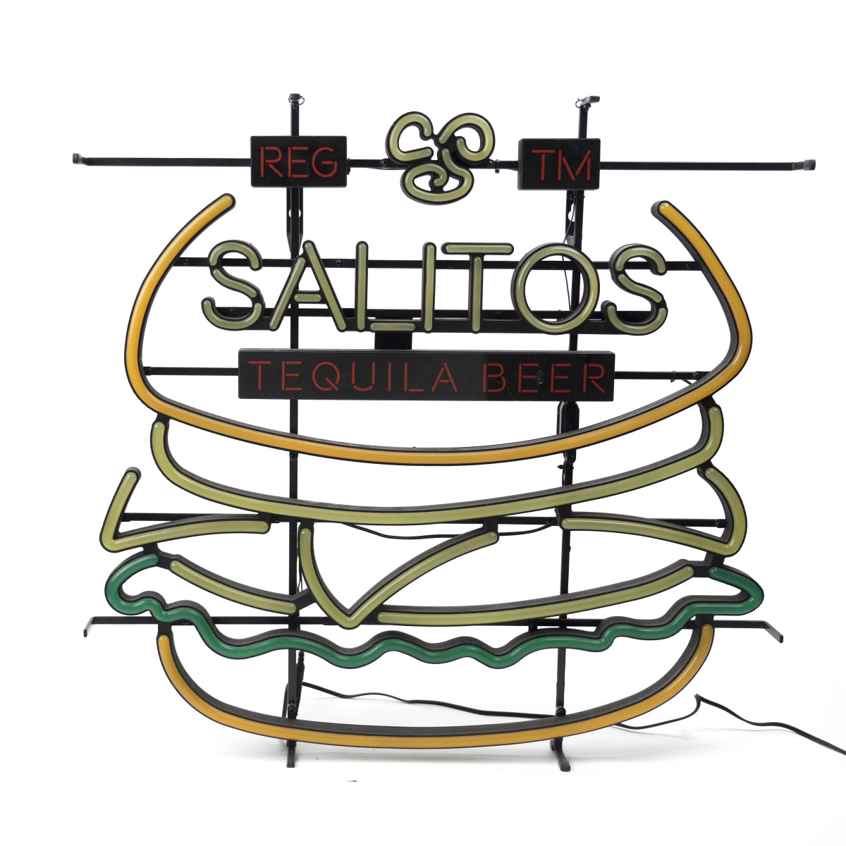 Enseigne lumineuse Salitos Bière Burger 75x70 cm d'occasion LED Neon Sign Bar