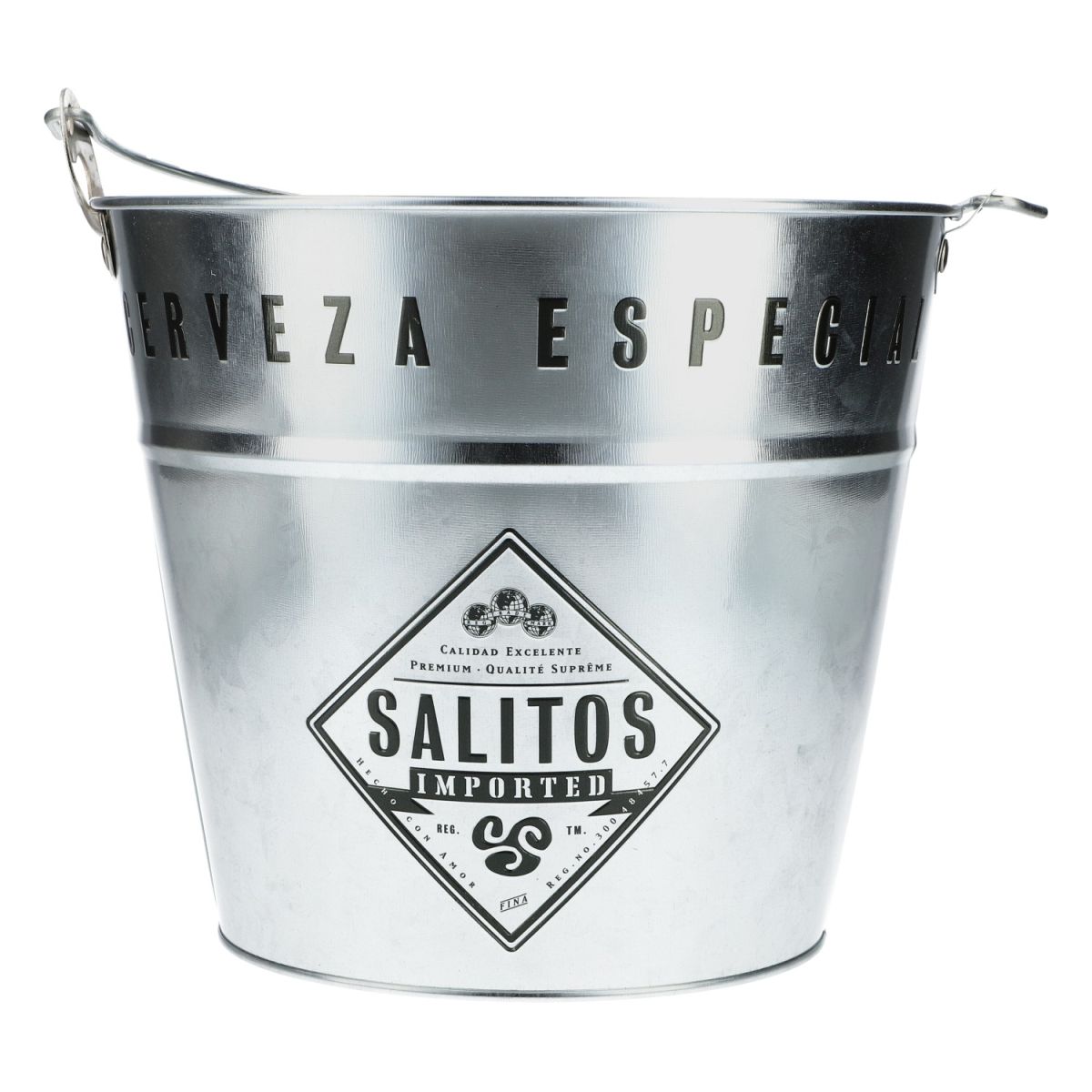 Seau métallique Salitos Seau isotherme Seau métallique 5 l Seau à glace Bac à glaçons Accessoires de bar