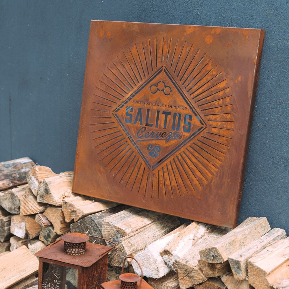 Salitos Enseigne lumineuse LED Cerveza Board Light Sign Panneau mural Décoration de bar Rusty – Vue 3