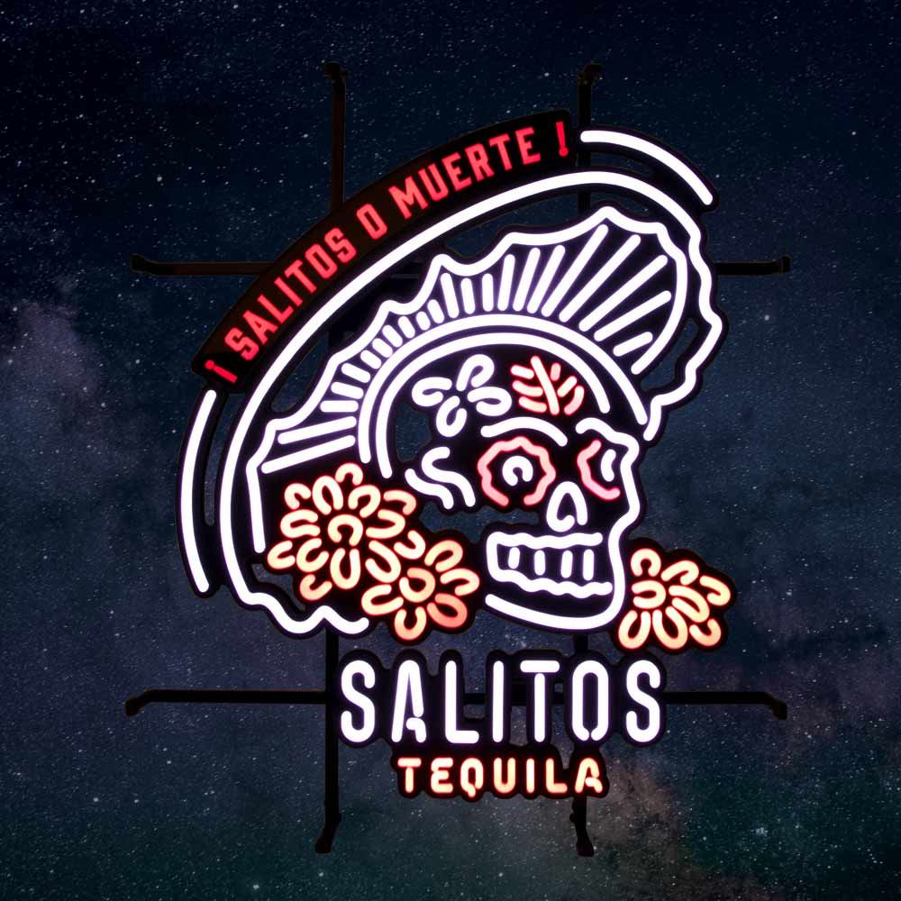 Enseigne lumineuse Salitos LED Neon Sign Muerte Indoor Dimmbar Dislpay Décoration