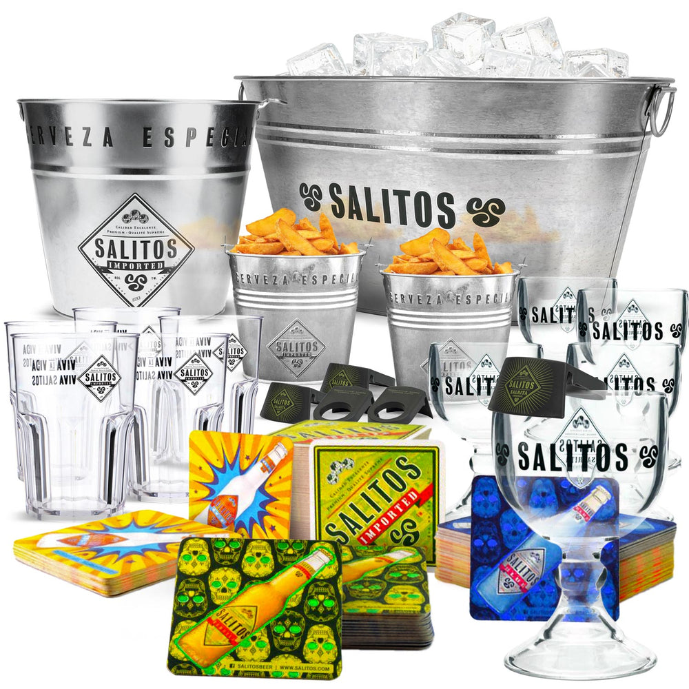 Salitos Party  Lot II composé de 10 verres et bacs à glaçons petits/grands/mini