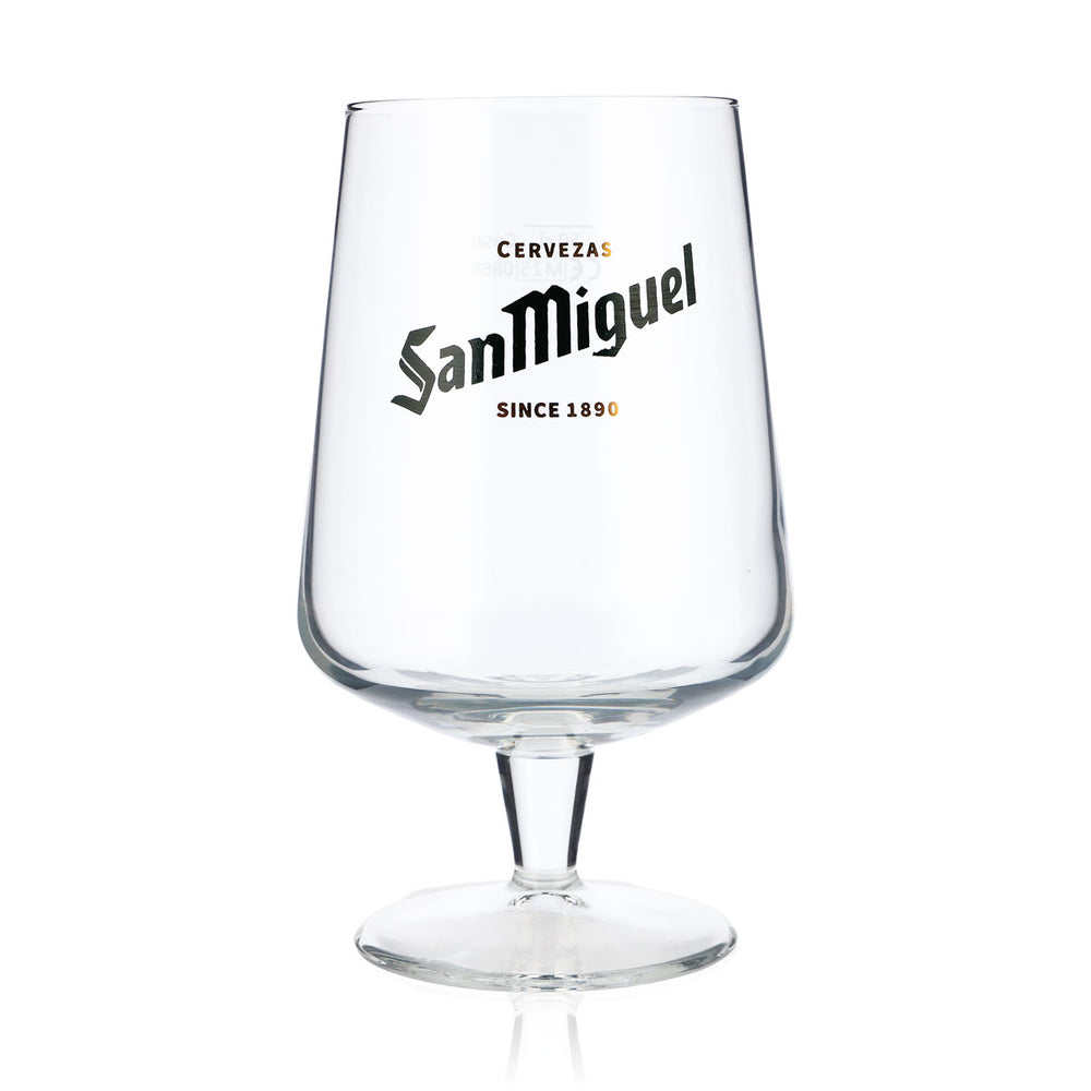 Verre à bière San Miguel Verres à bière 0,5 l Coupe bombée Logo vert