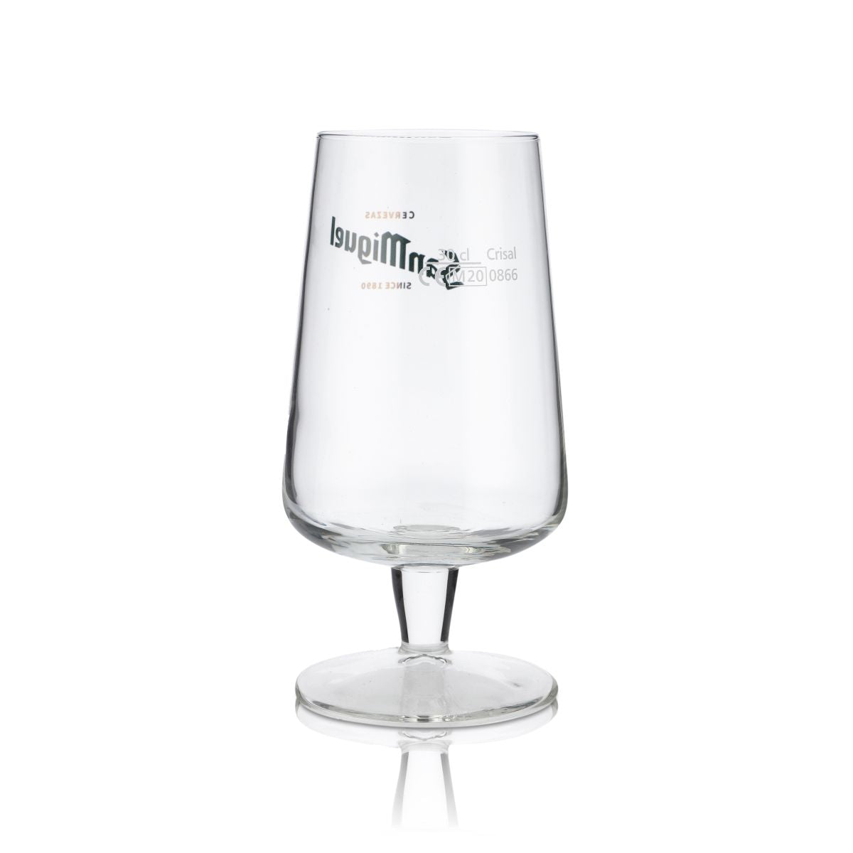 6 verres San Miguel 0,3 l, forme tulipe, verres à bière, Espagne, brasserie internationale – Vue 5