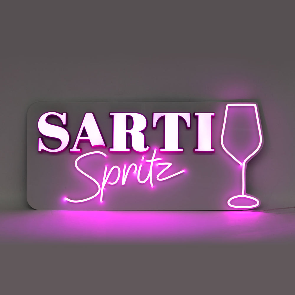 Sarti Spritz Enseigne lumineuse Luminated LED Wallsign Plaque murale Décoration de bar Enseigne néon