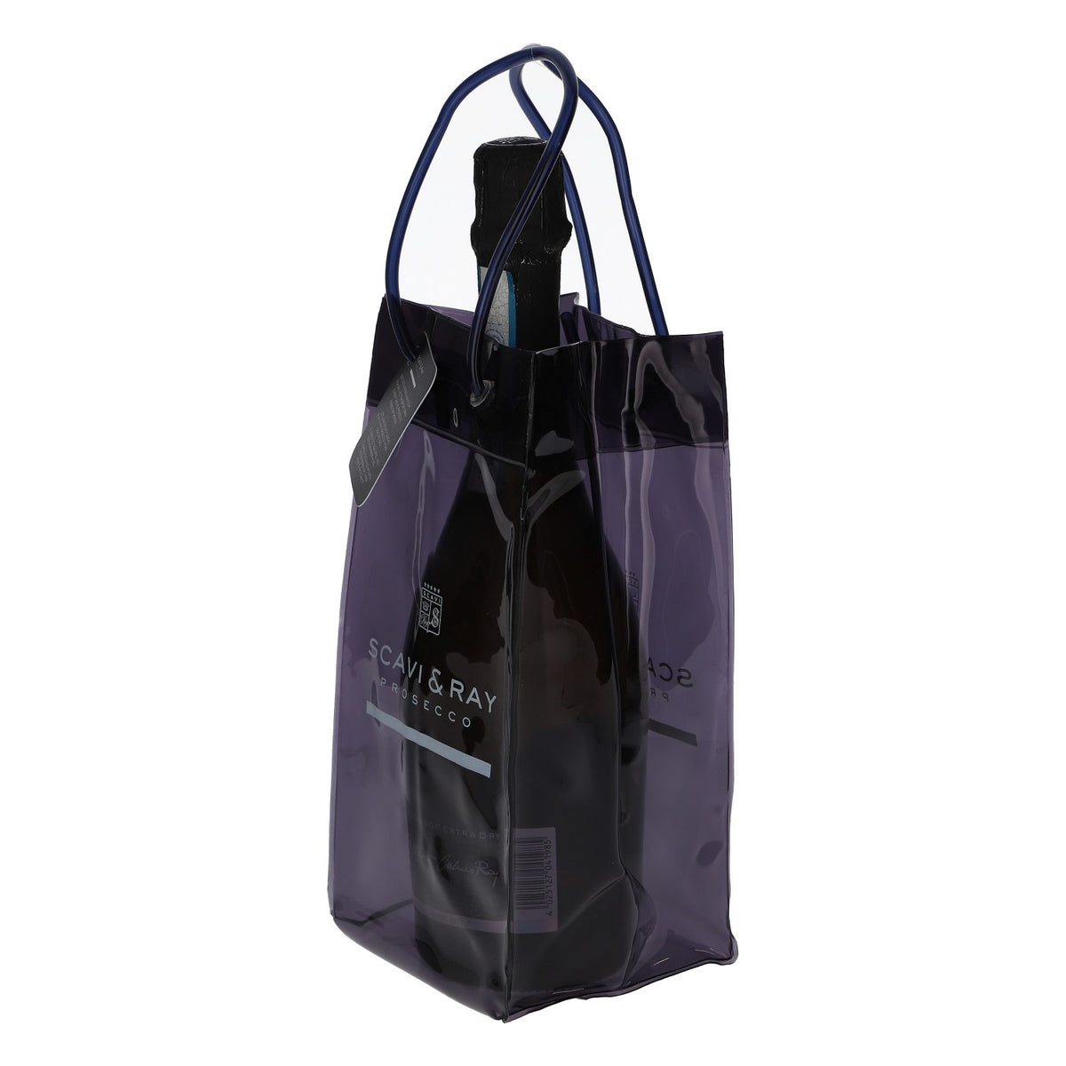 Sac isotherme Scavi & Ray pour Prosecco, aspect laqué « Icebag », en PVC noir