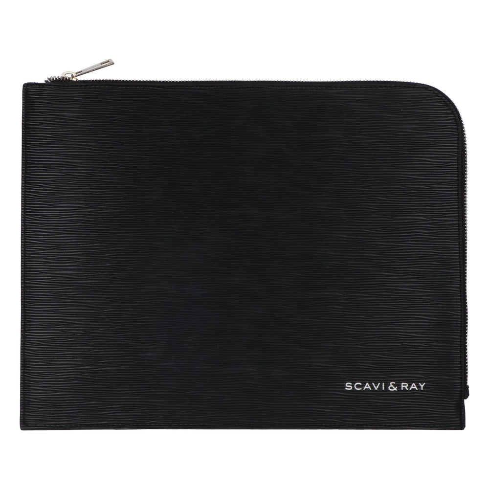 Scavi & Ray Sacoche professionnelle pour documents, noir, avec bloc-notes