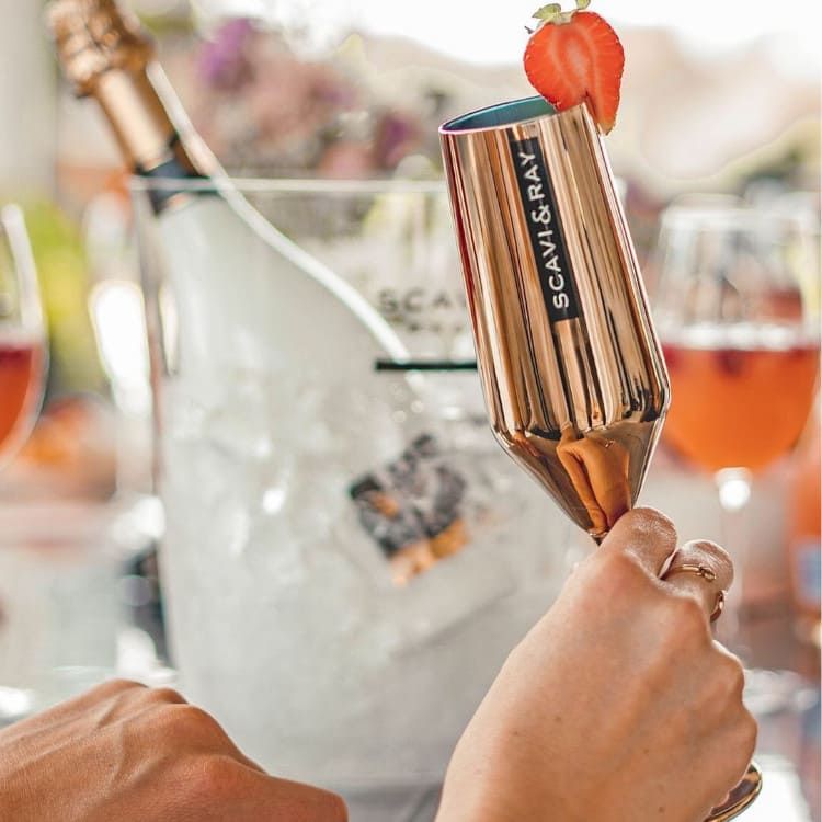 Verre à champagne Scavi & Ray 0,1 l flûte calice doré Momento d'Oro Verres à prosecco Champ – Vue 2