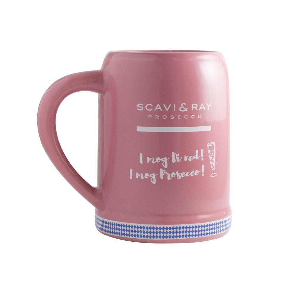 Scavi & Ray : cruche en terre cuite rose « Volksfest »  Verre 0,45 l Verres à prosecco et à champagne en céramique