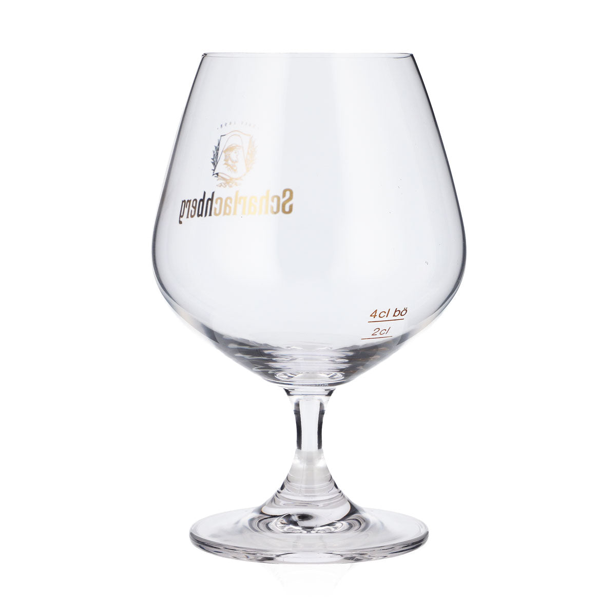 Verre à cognac Scharlachberg 4 cl, à pied, en cuivre, avec logo – Vue 3