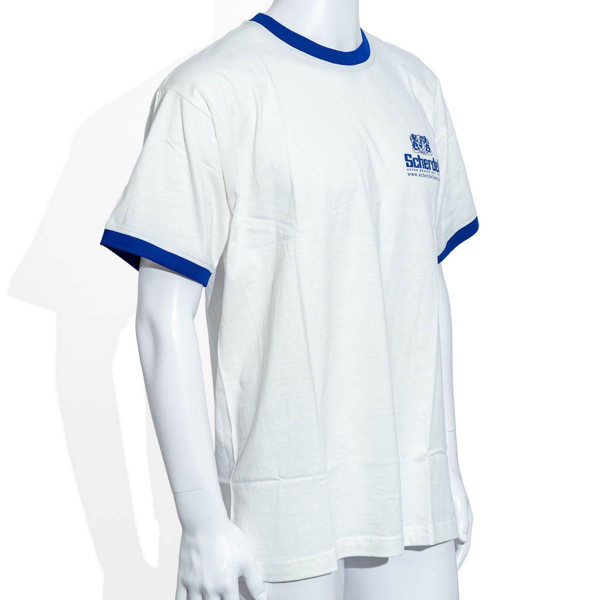 T-shirt Scherdel Bier, taille XL, col bleu, blanc – Vue 2