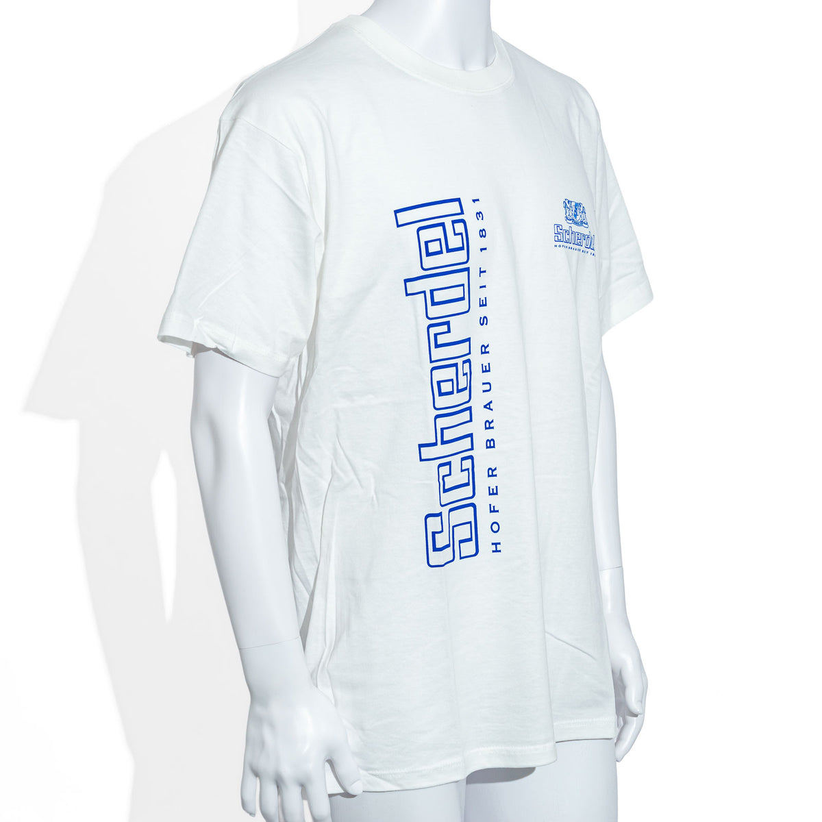 T-shirt Scherdel Bier, taille XL, grand logo vertical, blanc – Vue 2