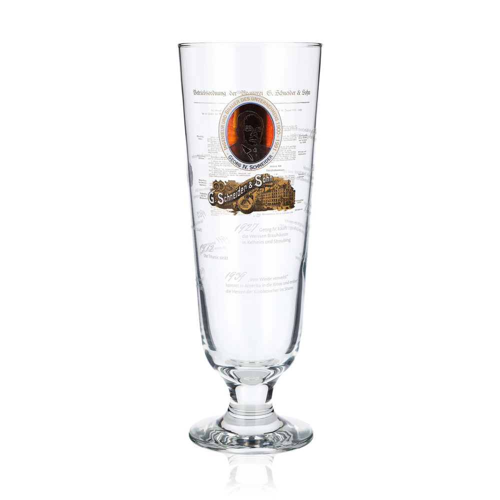 Verres à bière Schneider Weisse 0,5 l, édition spéciale Georg IV Sahm