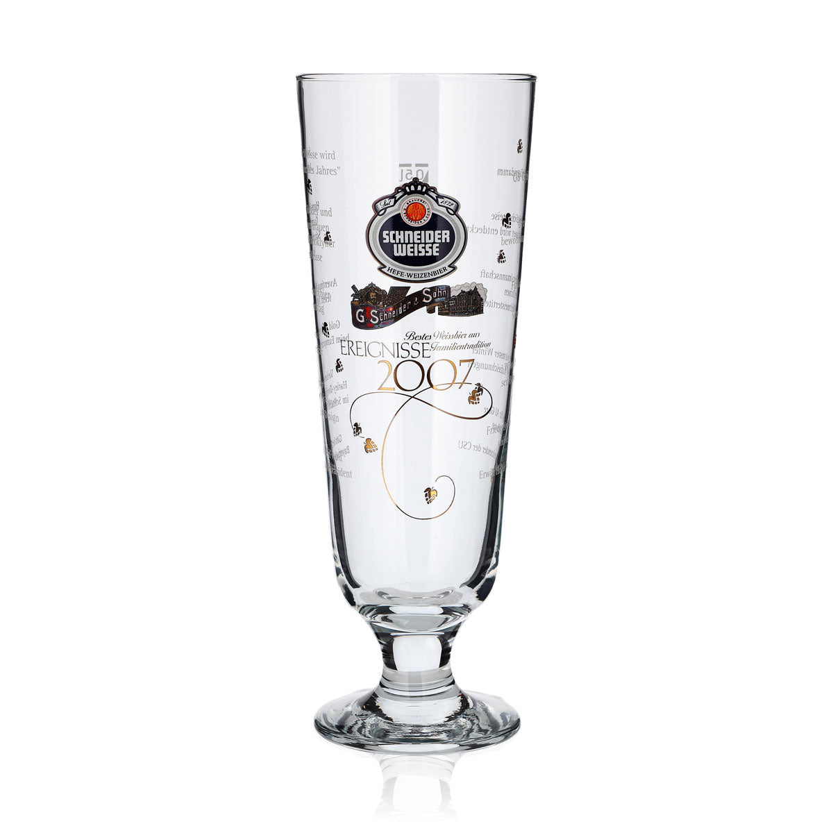 Verre Schneider Weisse 0,5 l Coupe antique Événements 2007 Édition Verres de collection