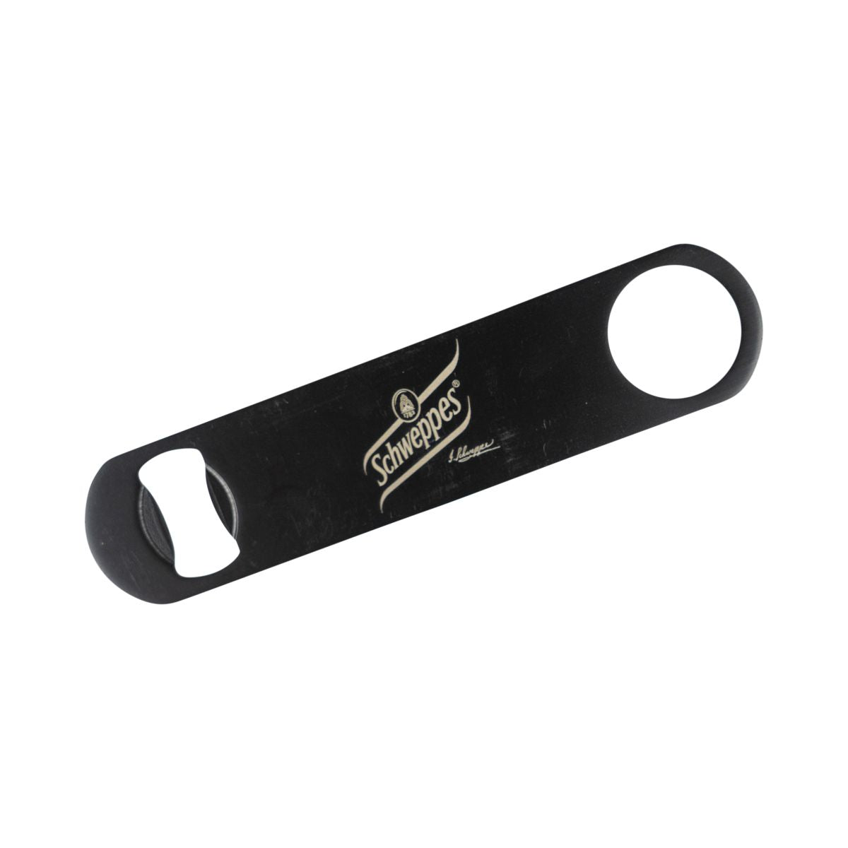 Ouvre-bouteille Schweppes noir métal décapsuleur accessoire de bar Bartool