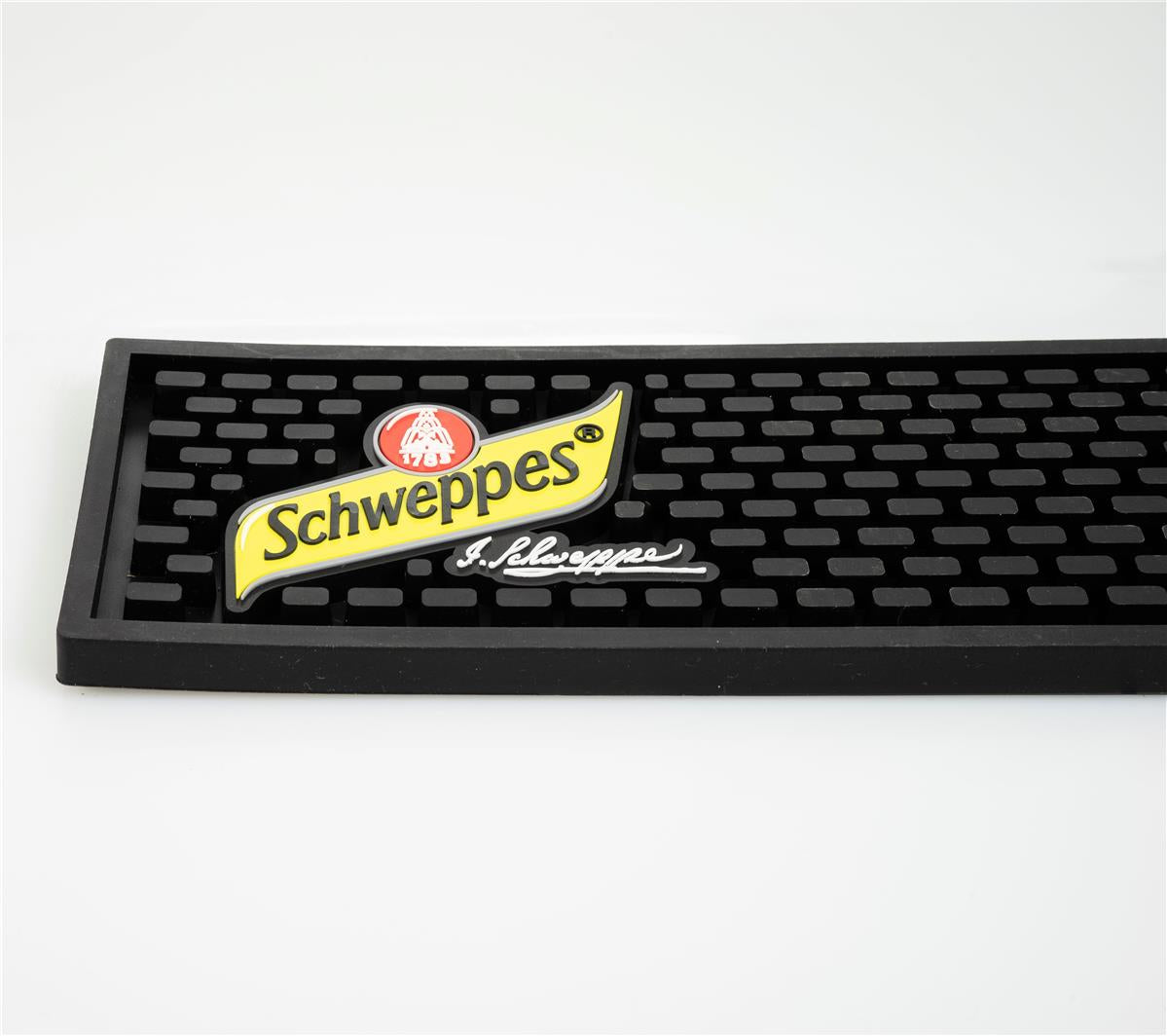 Schweppes Mixer Tapis de bar Tapis égouttoir Accessoires de bar noir – Vue 3