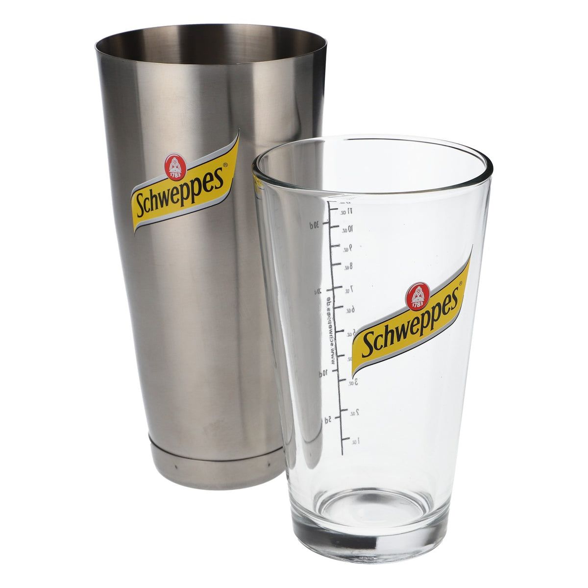 Schweppes Boisson gazeuse Shaker Accessoires de bar Verre à cocktail Mixeur Acier inoxydable/verre – Vue 4