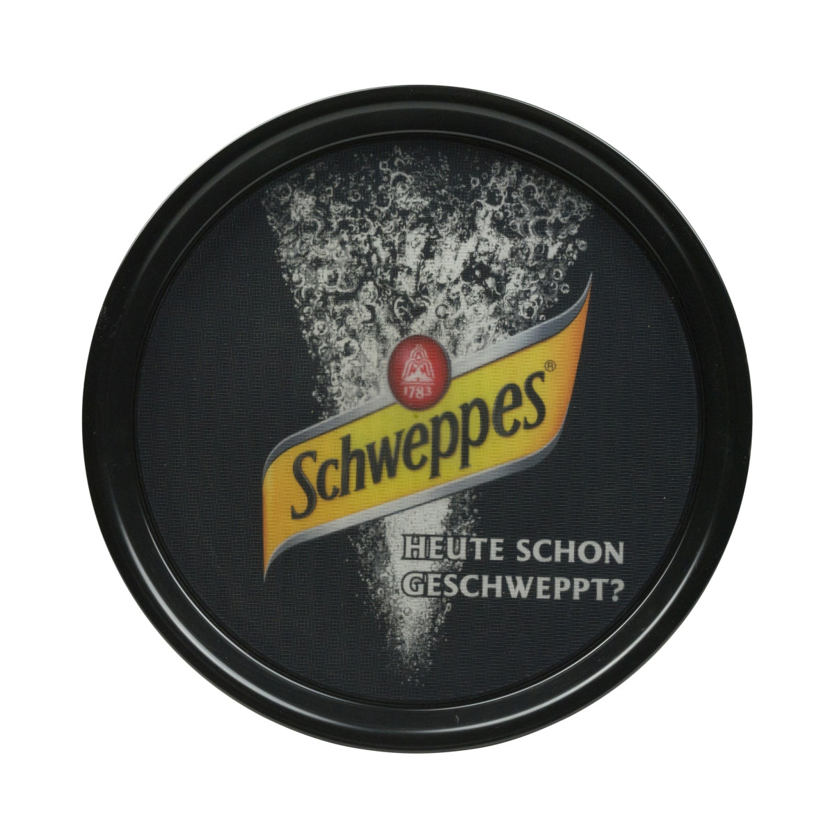 Schweppes Boisson gazeuse Plateau Plateau de service Plateau de serveur noir