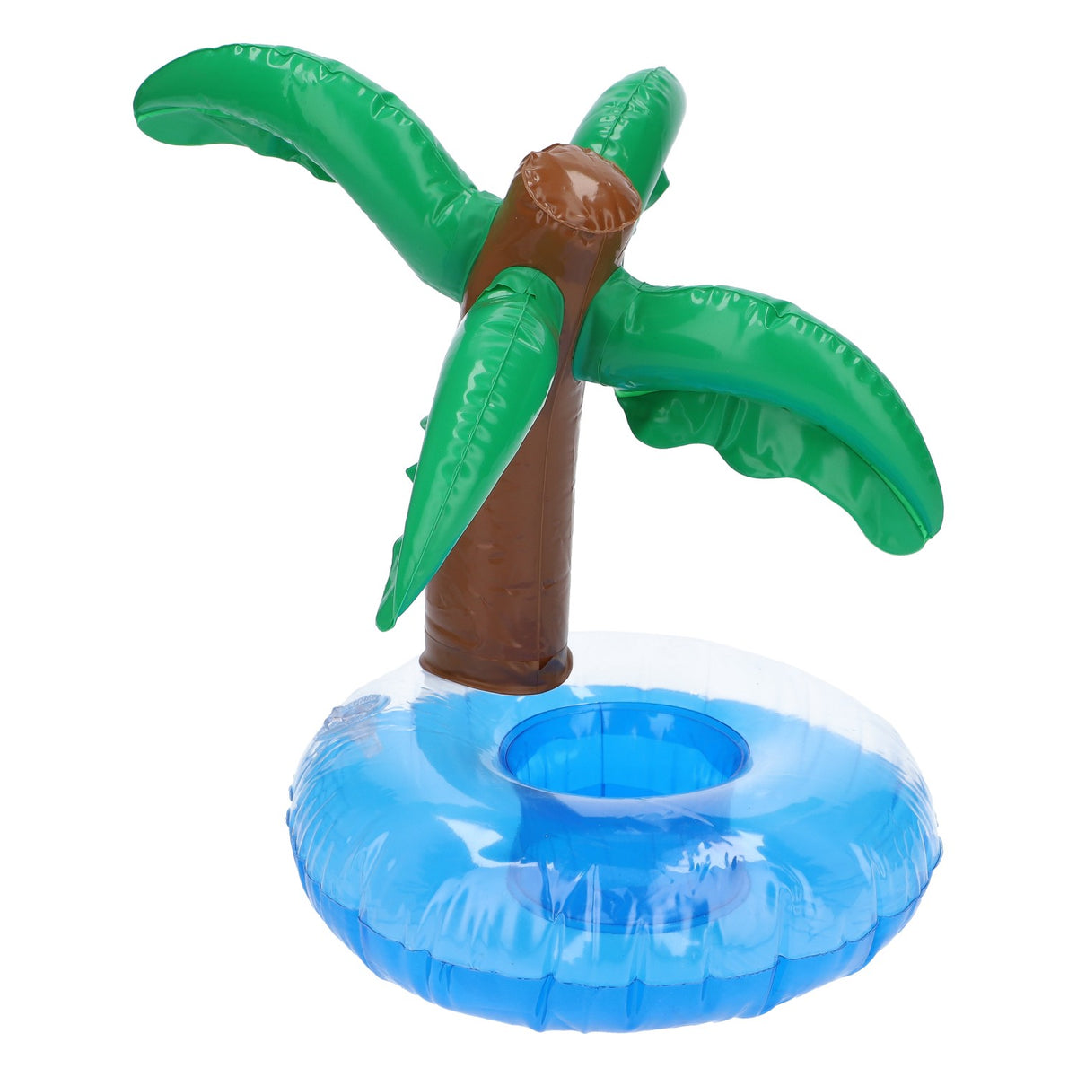 Porte-boisson gonflable Palme Gadget de piscine Bleu