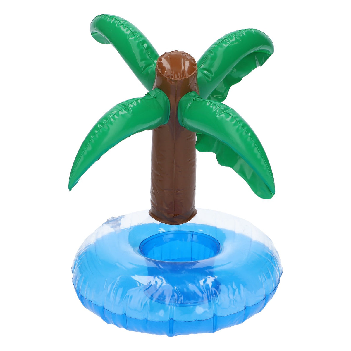 Porte-boisson gonflable Palme Gadget de piscine Bleu – Vue 2
