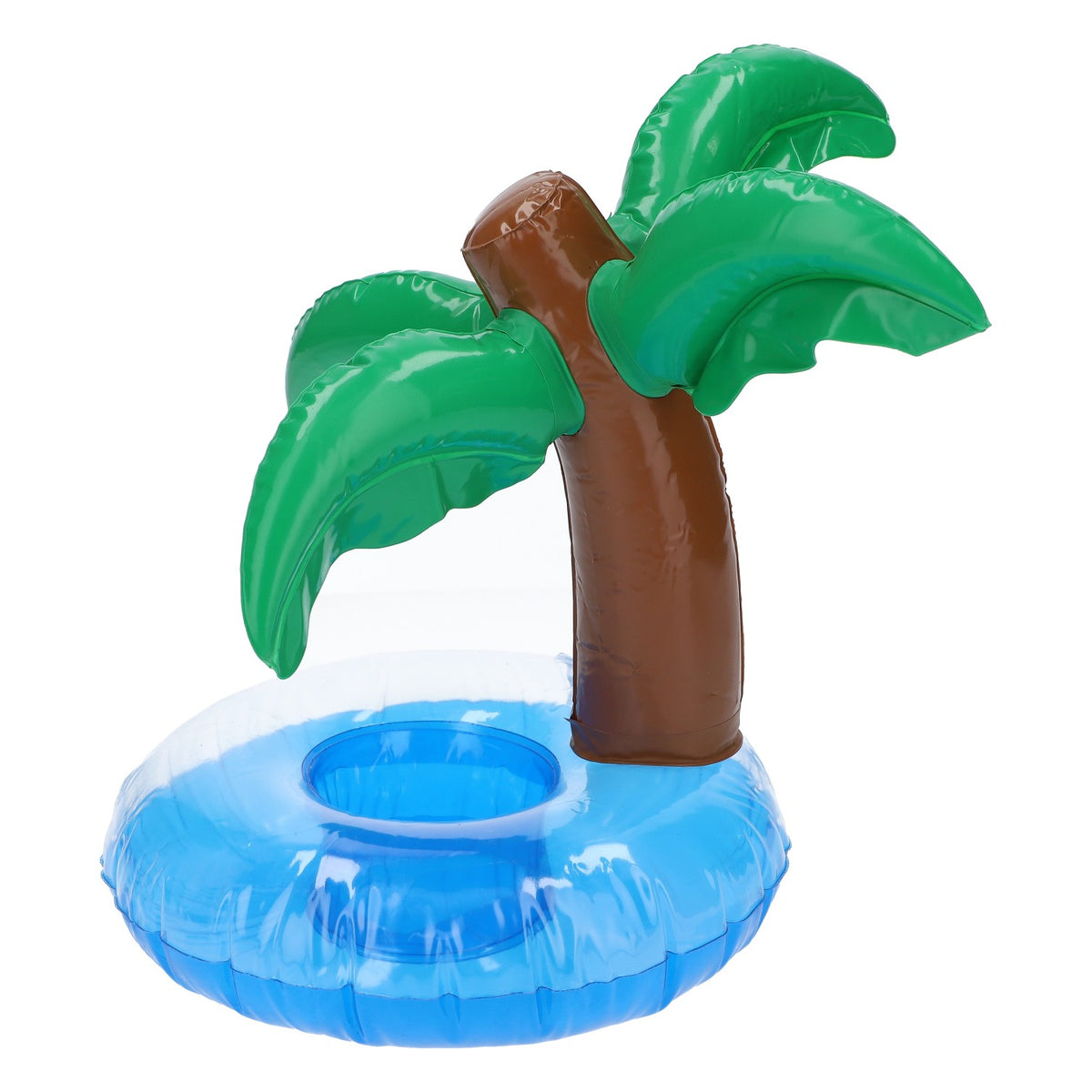 Porte-boisson gonflable Palme Gadget de piscine Bleu – Vue 3