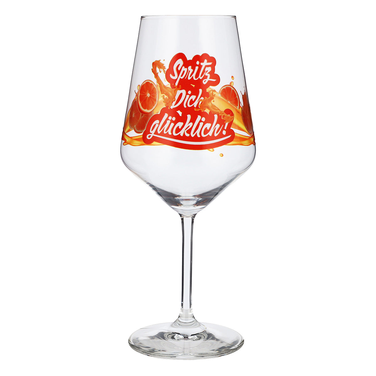 Verre à apéritif Sipply Summer Vibes avec slogan « Spritz Dich glücklich ! » (Spritz toi le bonheur !) Boissons Cocktails 0,5 l avec effet transparent – Vue 2