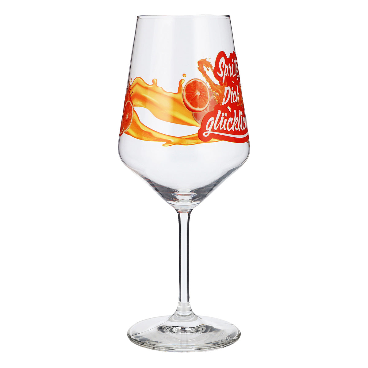 Verre à apéritif Sipply Summer Vibes avec slogan « Spritz Dich glücklich ! » (Spritz toi le bonheur !) Boissons Cocktails 0,5 l avec effet transparent – Vue 5
