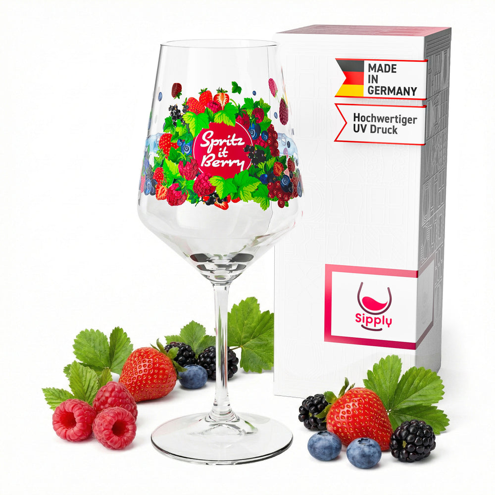 Verre à apéritif Sipply Summer Vibes avec inscription « Spritz it Berry » 0,5 l