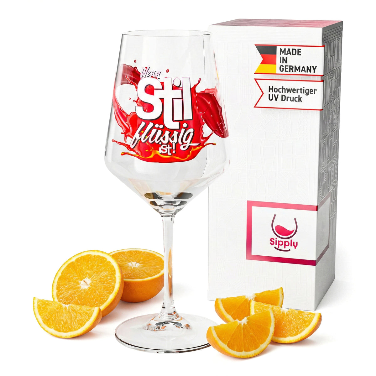 Verre à apéritif Sipply Summer Vibes avec inscription « Quand le style est fluide ! » 0,5 l