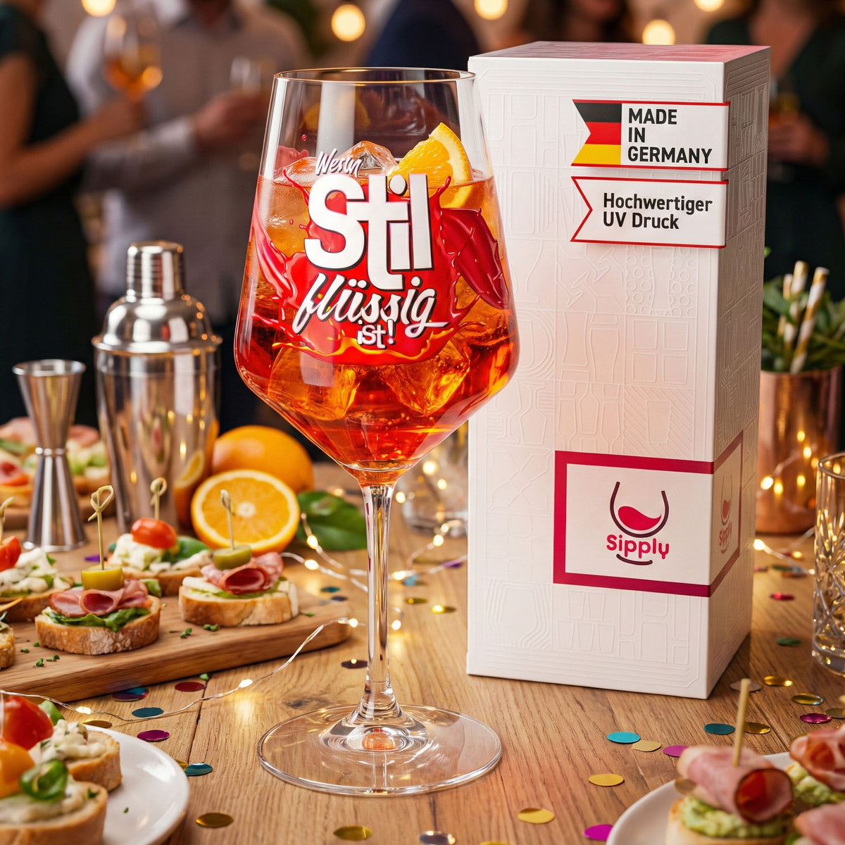 Verre à apéritif Sipply Summer Vibes avec inscription « Quand le style est fluide ! » 0,5 l – Vue 2