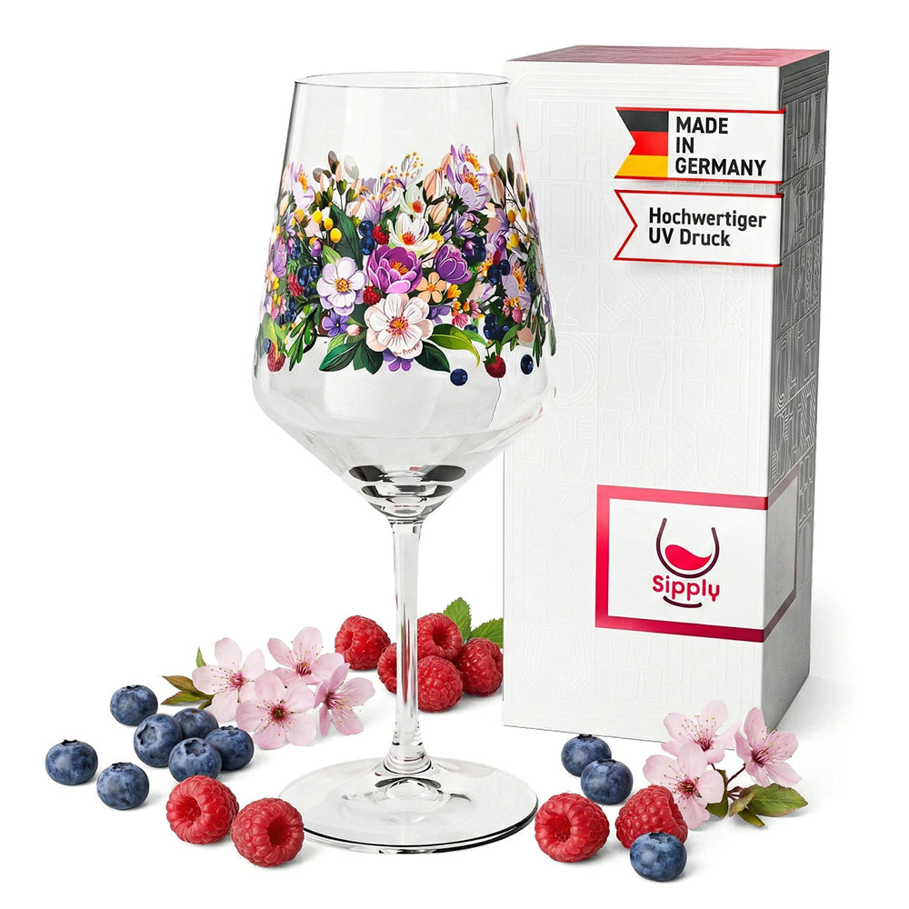 Verre à apéritif Sipply Summer Vibes avec motif baies sauvages pour boissons Spritz et cocktails 0,5 l